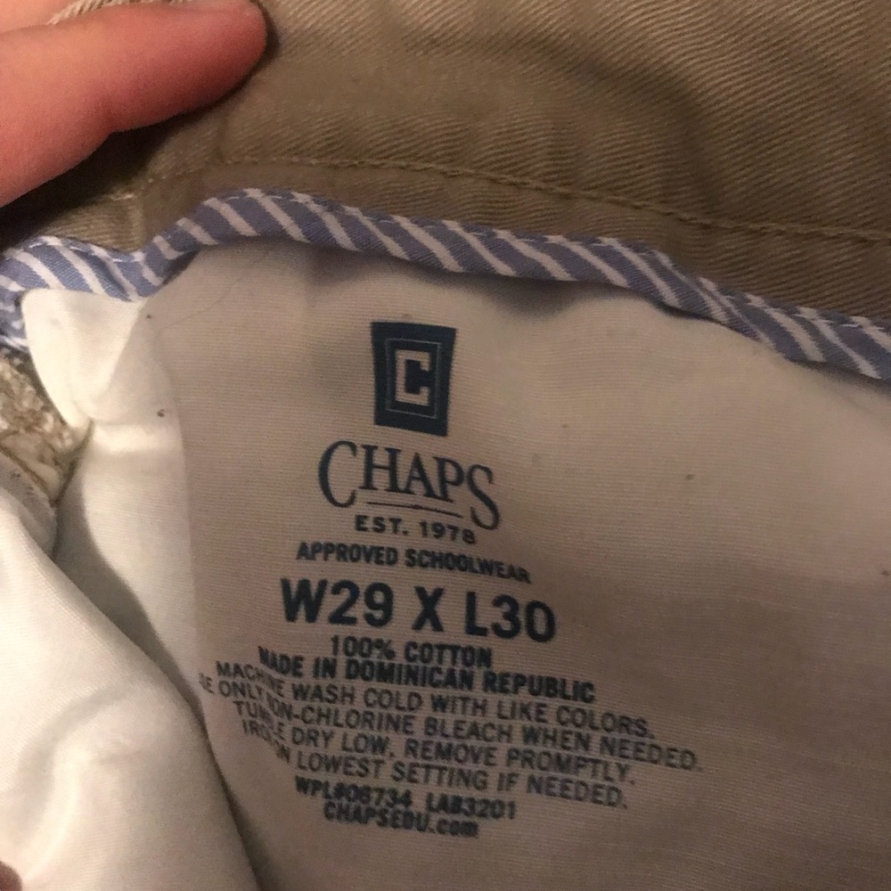 men’s chaps khaki dress pants 30x 29 straight leg - Picture 2 of 3